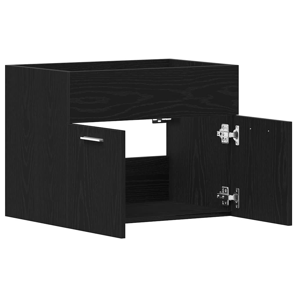 Washbasin Cabinet Black Oak Look 60x38.5x46 cm