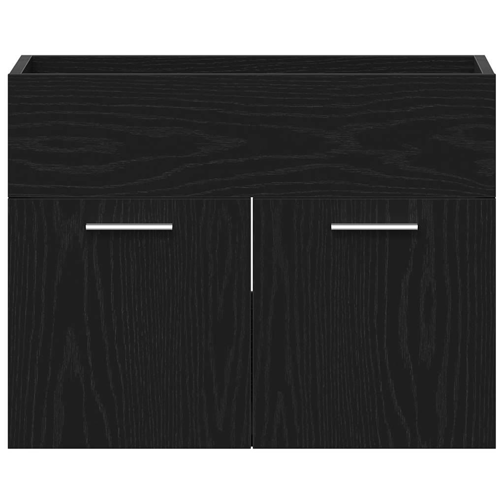 Washbasin Cabinet Black Oak Look 60x38.5x46 cm