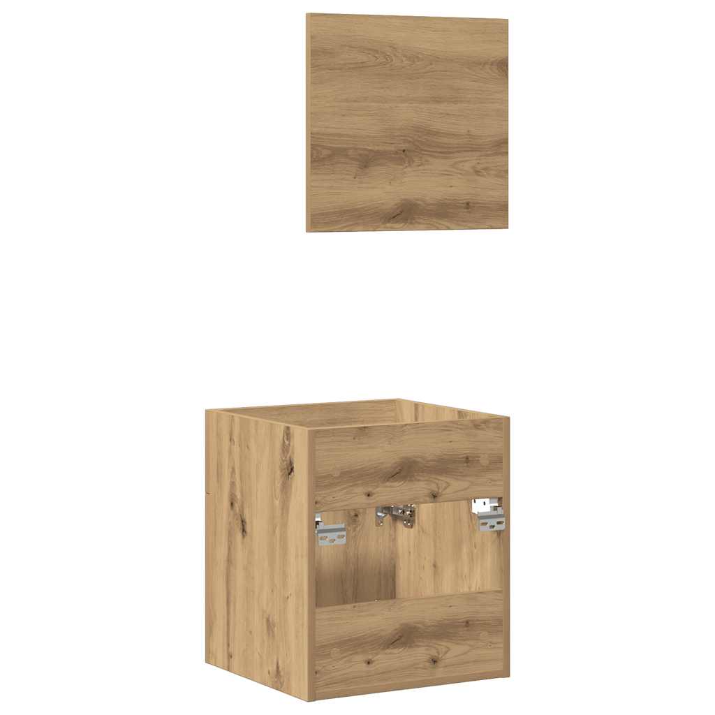 2-piece bathroom furniture set Artisan oak wood material