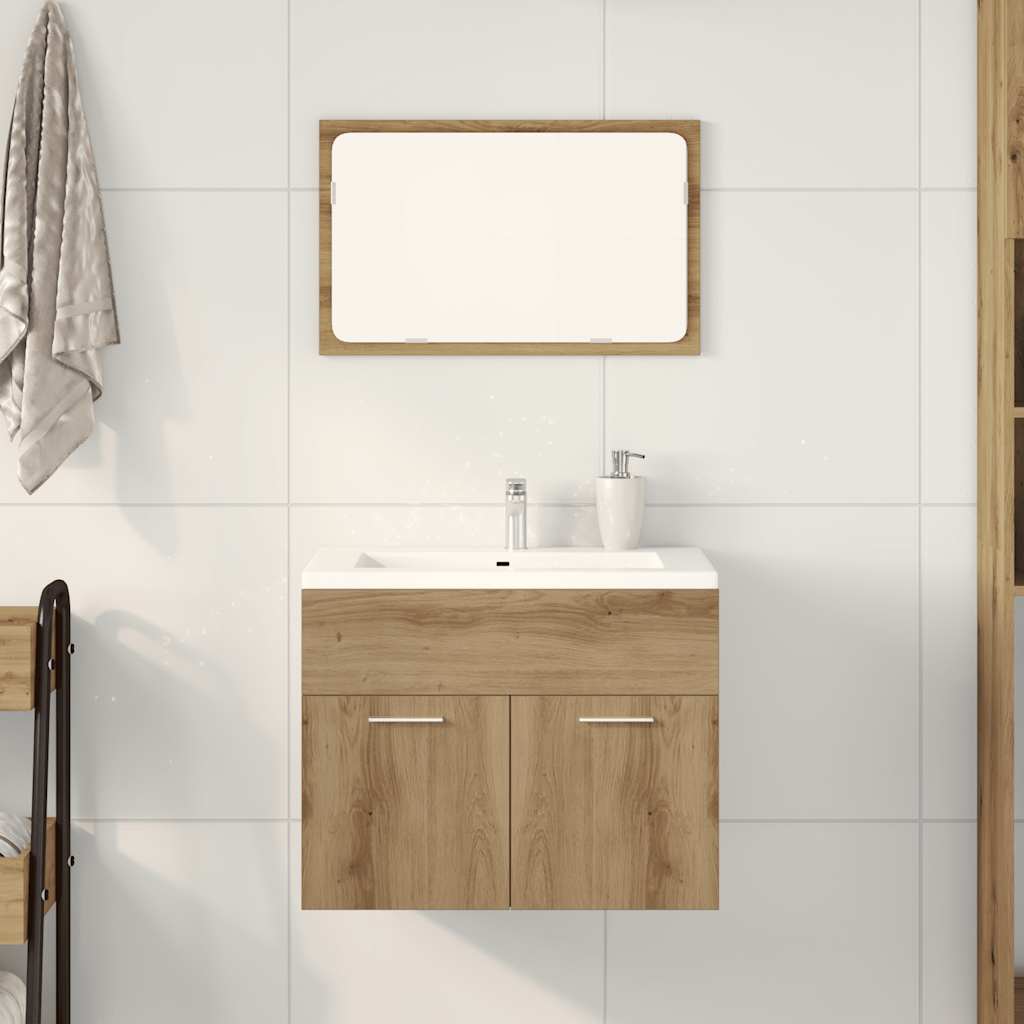 2-piece bathroom furniture set Artisan oak wood material