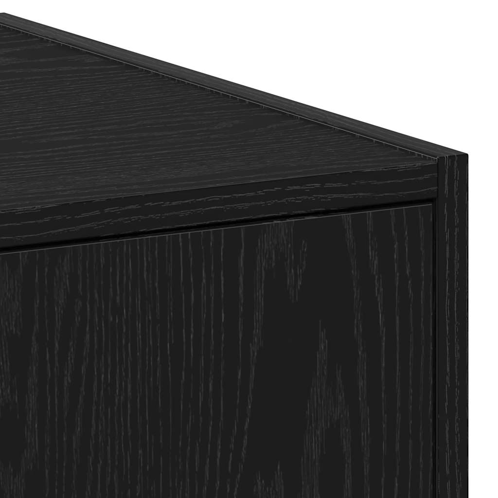 Apothecary Cabinet Black Oak Look 30x41x144.5 cm