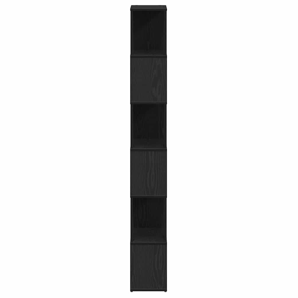 Bookshelf/Room Divider Black Oak Look 60x24x186 cm