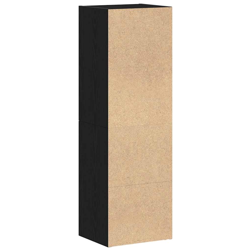 Bookshelf Black Oak Look 36x30x114 cm Wood Material