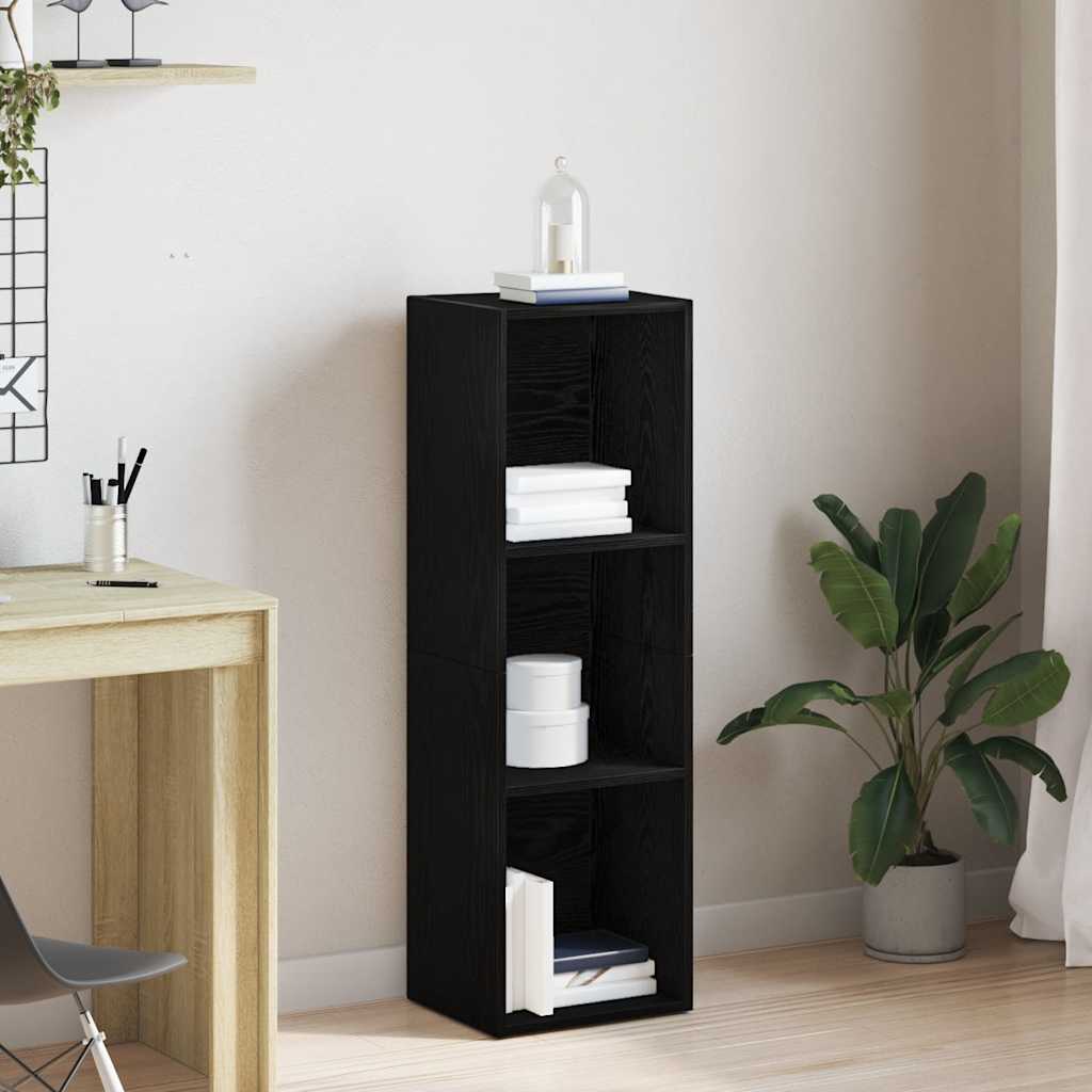 Bookshelf Black Oak Look 36x30x114 cm Wood Material