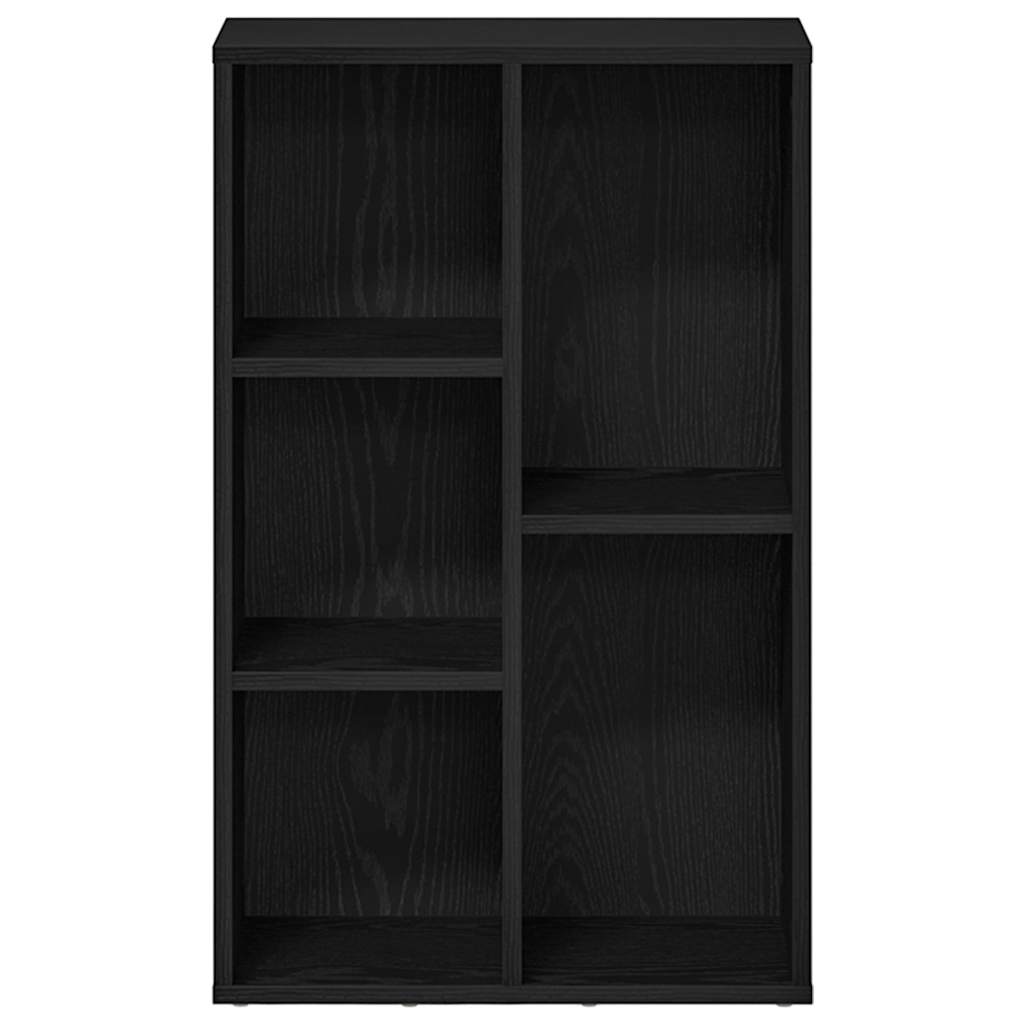 Bücherregal Schwarz Eichen-Optik 50x25x80 cm Holzwerkstoff