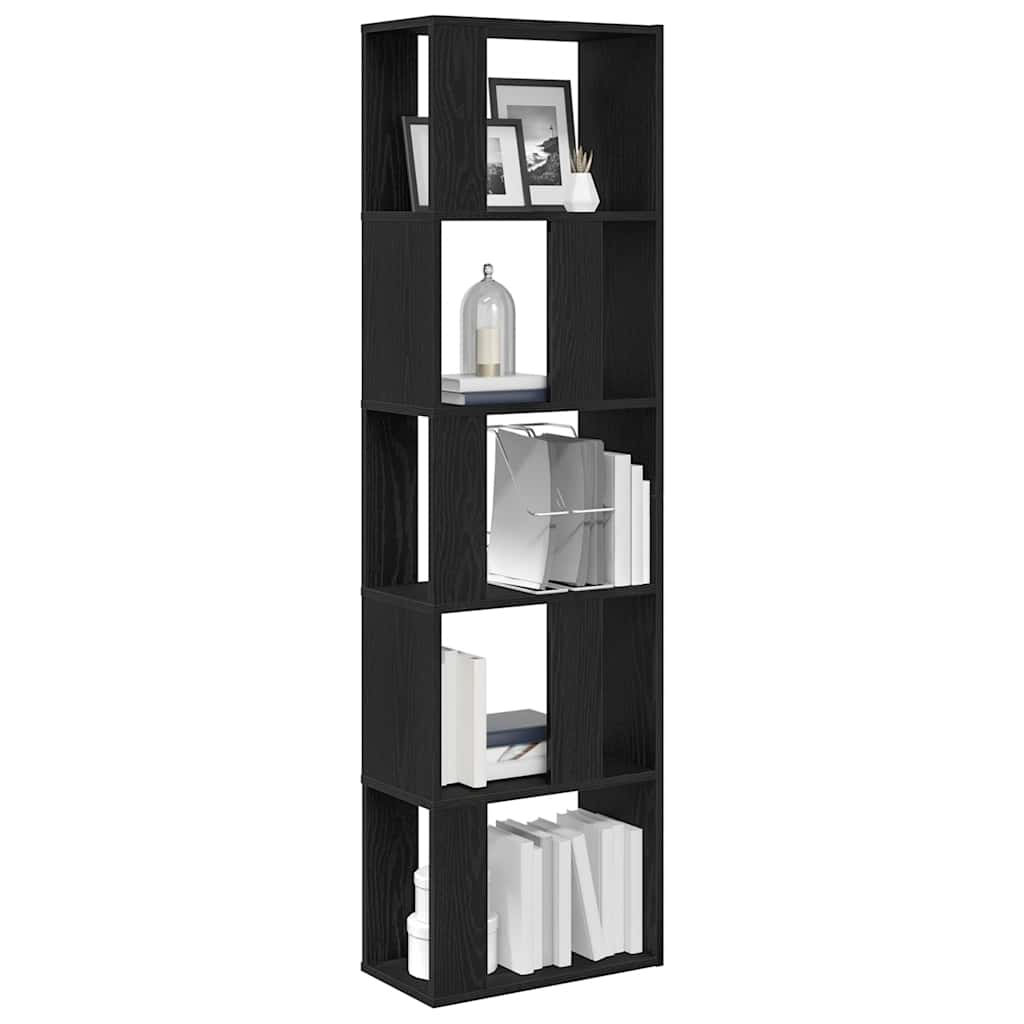 Bookshelf/Room Divider Black Oak Look 45x24x159 cm