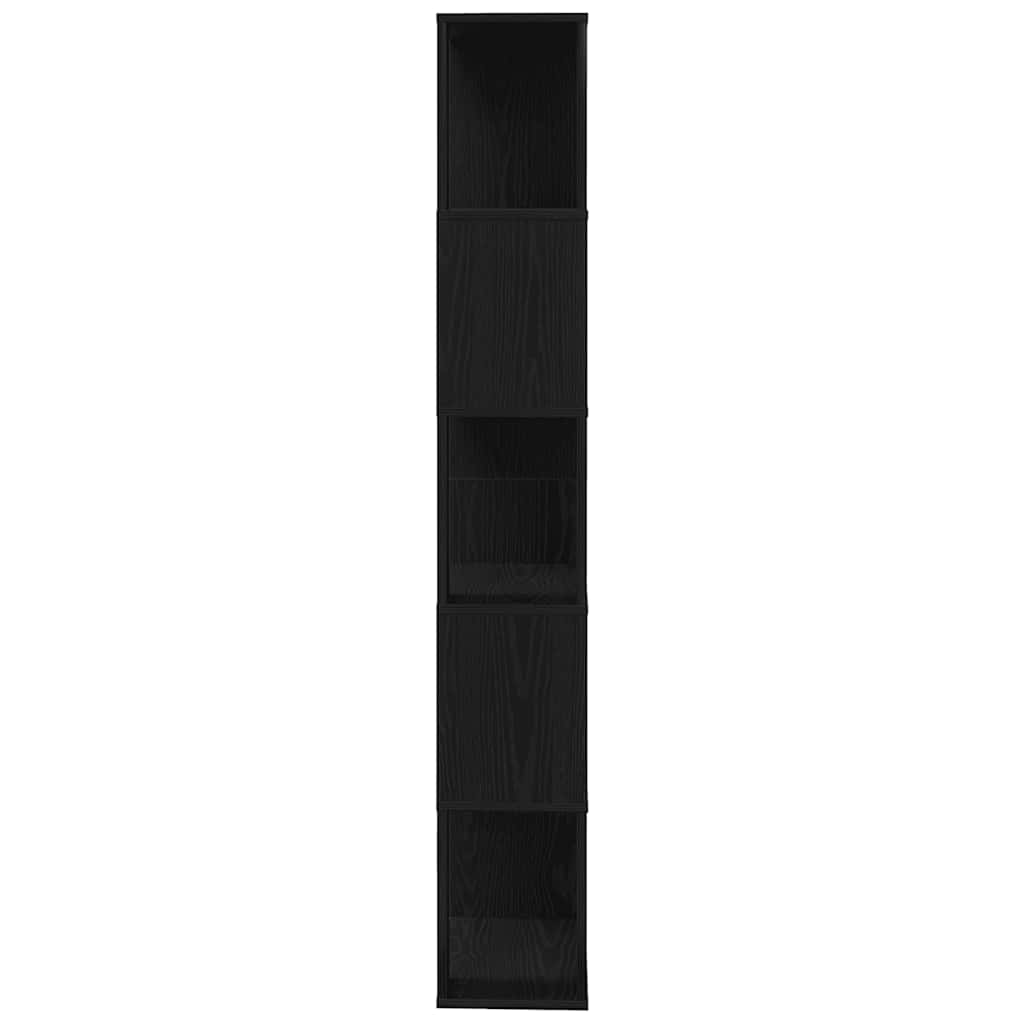 Bookshelf/Room Divider Black Oak Look 45x24x159 cm