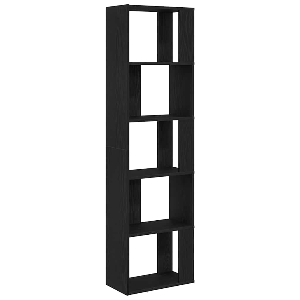 Bookshelf/Room Divider Black Oak Look 45x24x159 cm