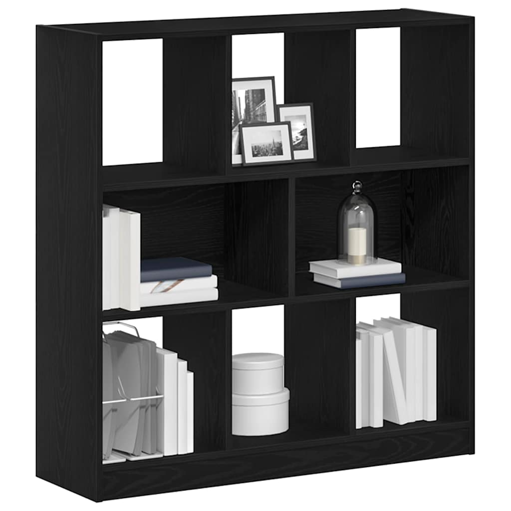 Bookshelf Black Oak Look 97.5x29.5x100 cm Wood Material