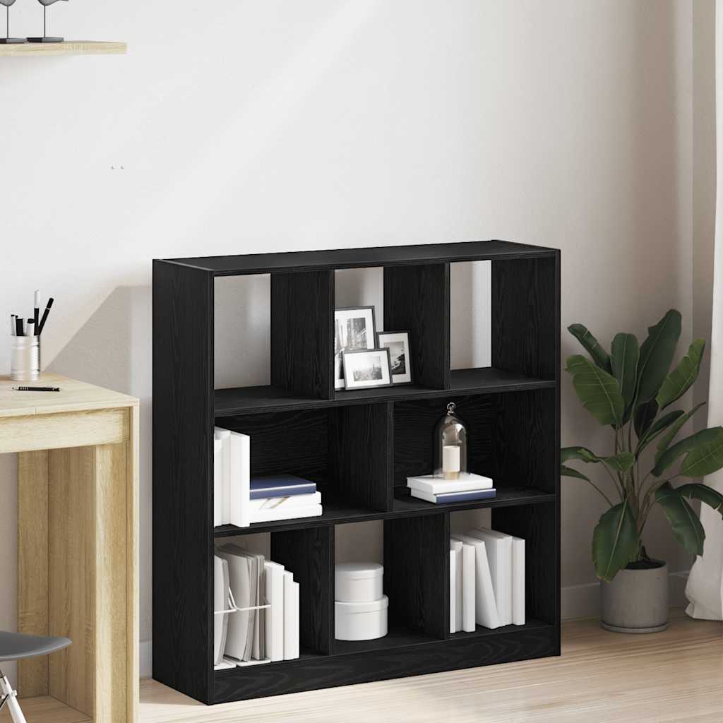 Bookshelf Black Oak Look 97.5x29.5x100 cm Wood Material