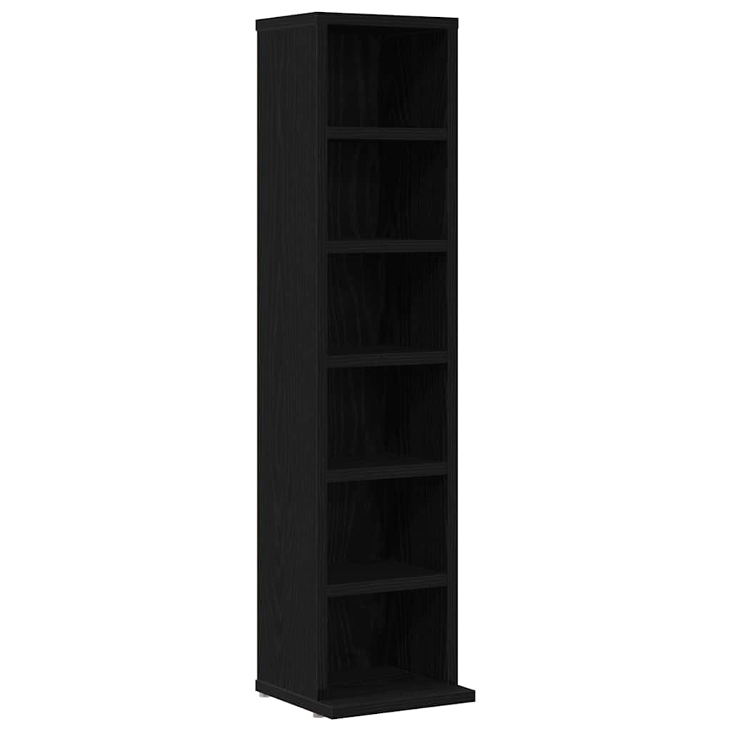 CD Cabinet Black Oak Look 21x20x88 cm Wood Material