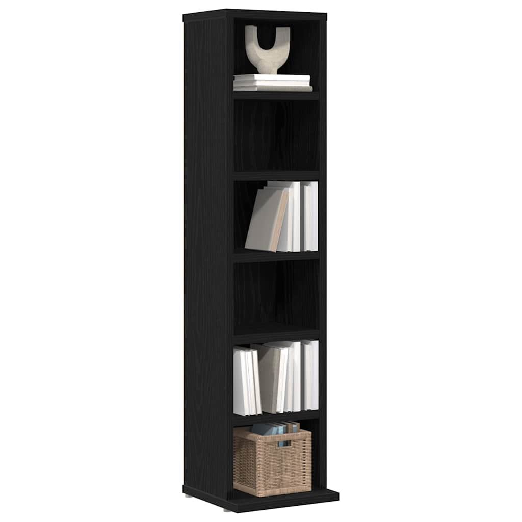 CD Cabinet Black Oak Look 21x20x88 cm Wood Material