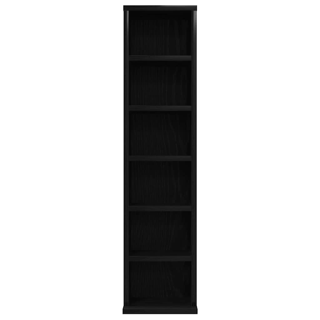 CD Cabinet Black Oak Look 21x20x88 cm Wood Material