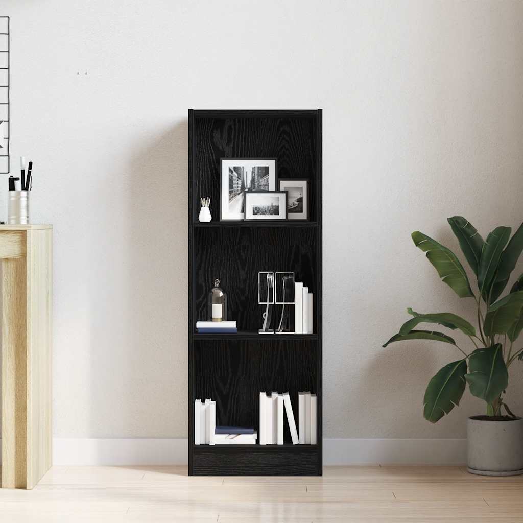 Bücherregal Schwarz Eichen-Optik 40x24x109 cm Holzwerkstoff