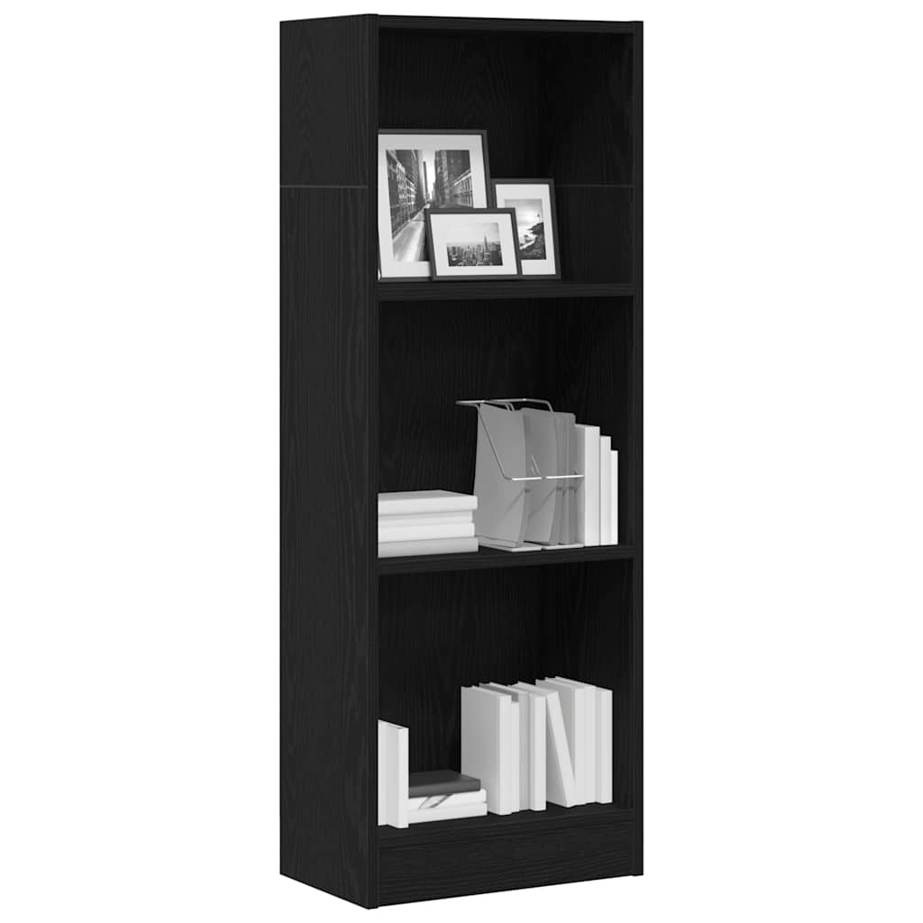 Bücherregal Schwarz Eichen-Optik 40x24x109 cm Holzwerkstoff