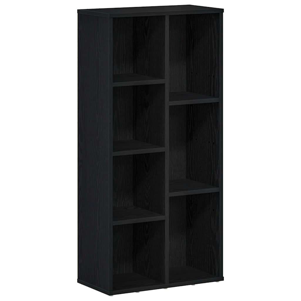 Bücherregal Schwarz Eichen-Optik 50x25x104 cm Holzwerkstoff