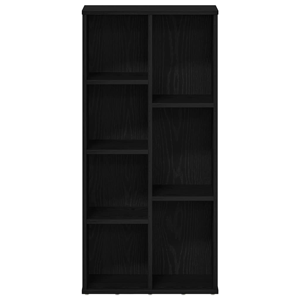 Bücherregal Schwarz Eichen-Optik 50x25x104 cm Holzwerkstoff