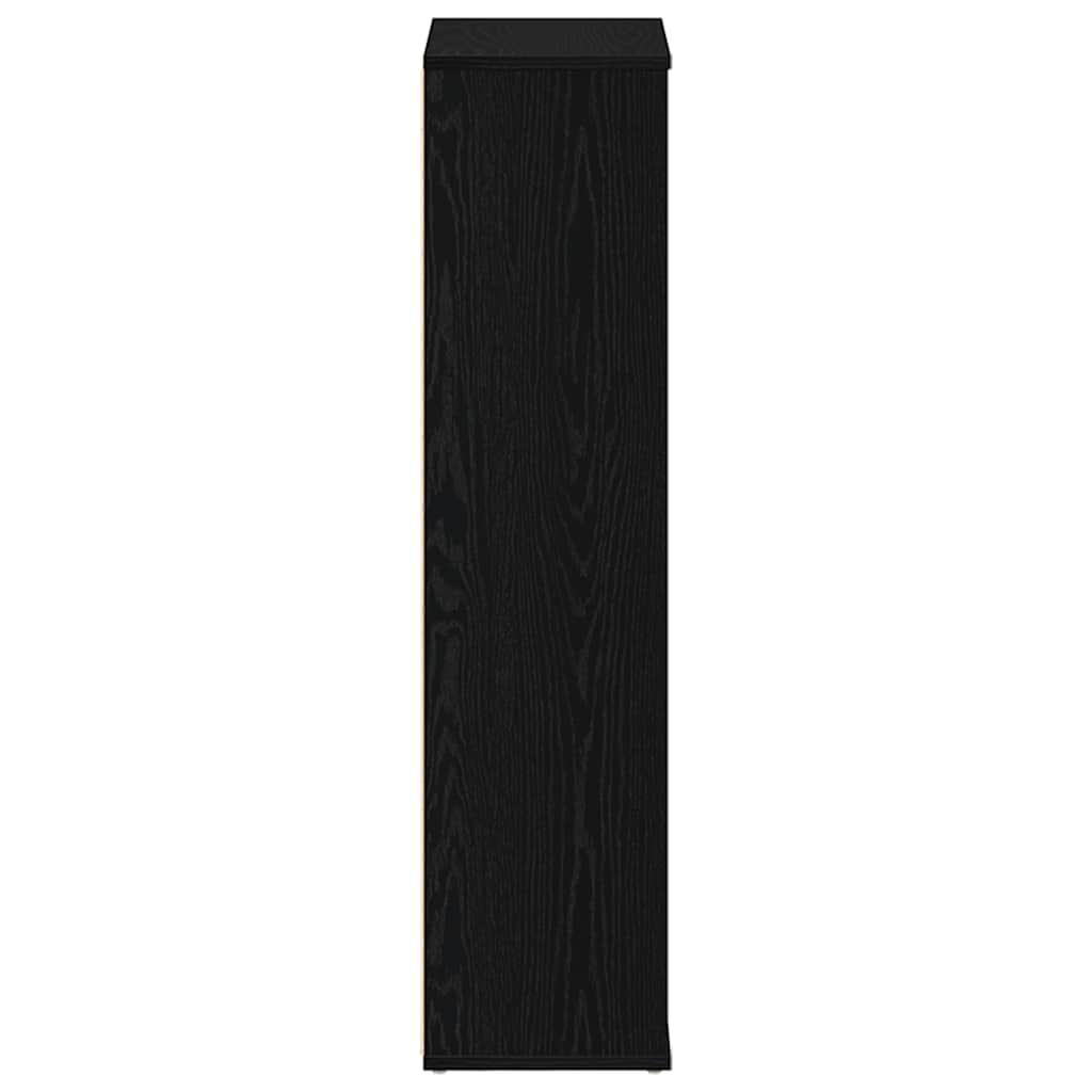 Bookshelf Black Oak Look 50x25x104 cm Wood Material