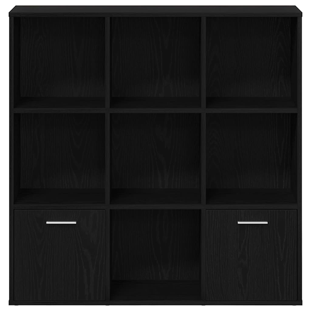 Bookcase Black Oak Look 98x29x97.5 cm Wood Material