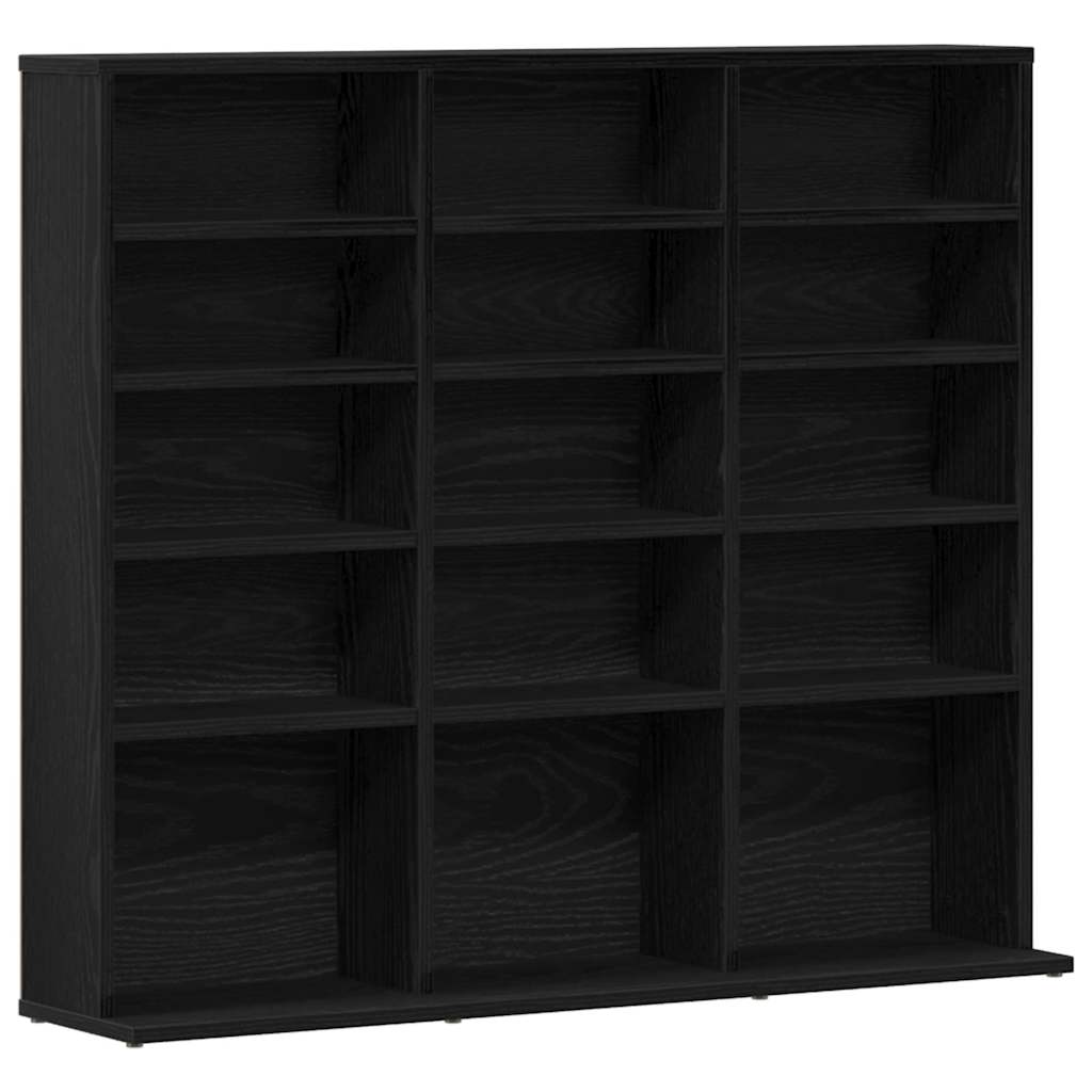 CD Cabinet Black Oak Look 100.5x23x89.5 cm Wood Material