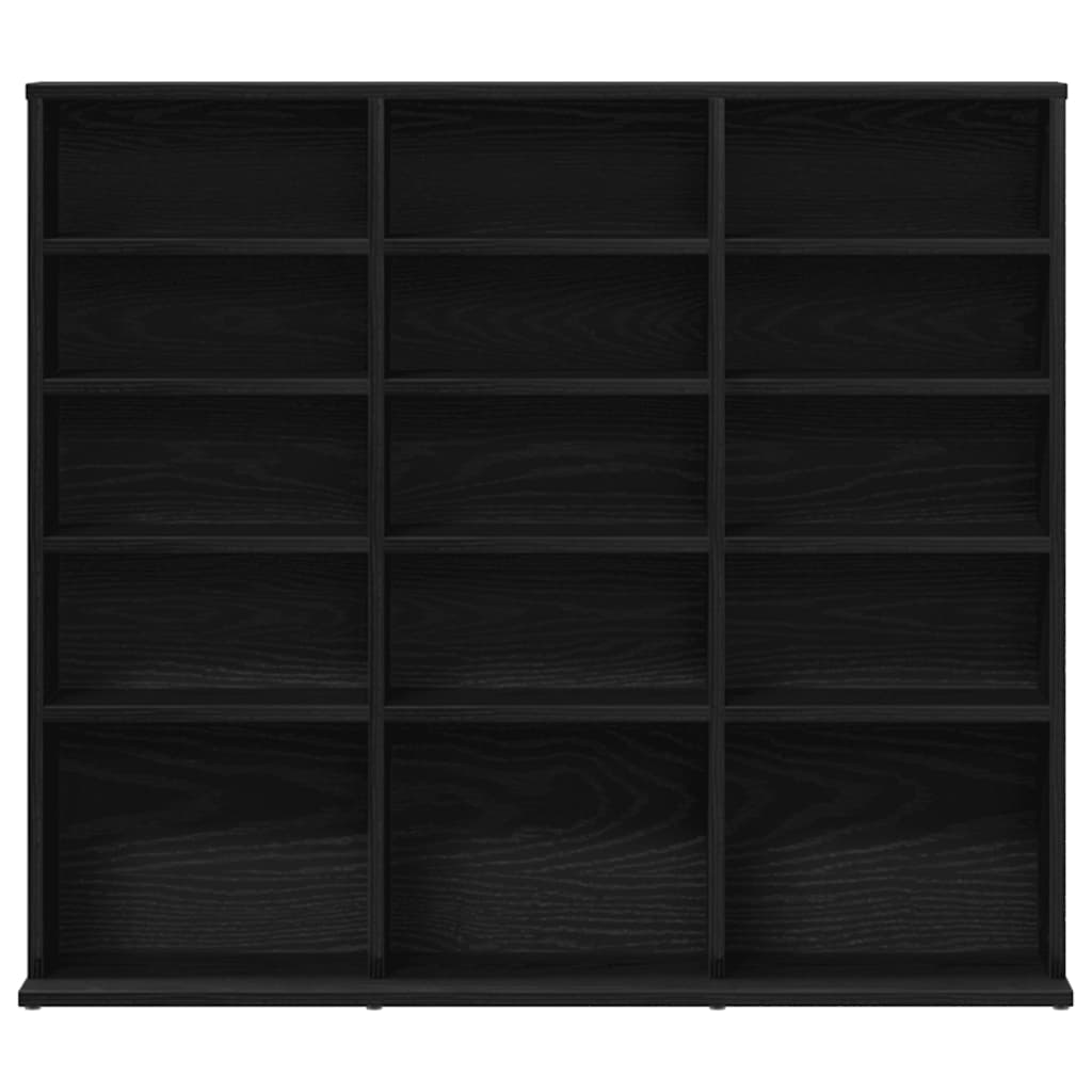 CD Cabinet Black Oak Look 100.5x23x89.5 cm Wood Material