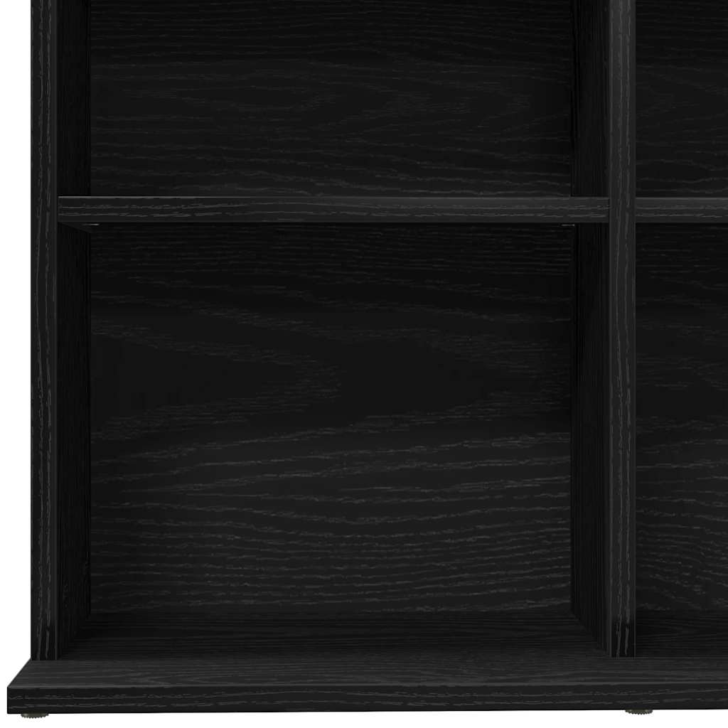 CD-Schrank Schwarz Eichen-Optik 100,5x23x89,5 cm Holzwerkstoff