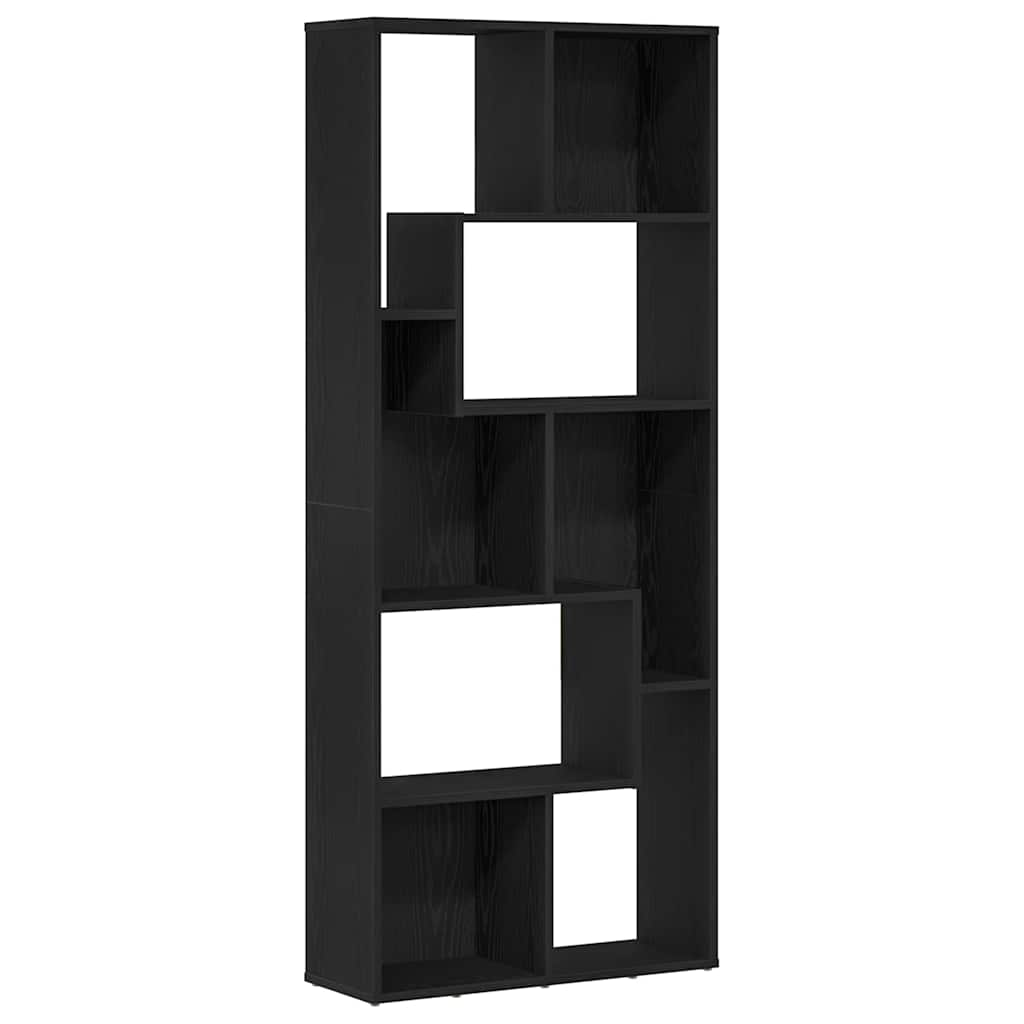 Bookshelf Black Oak Look 67x24x161 cm Wood Material