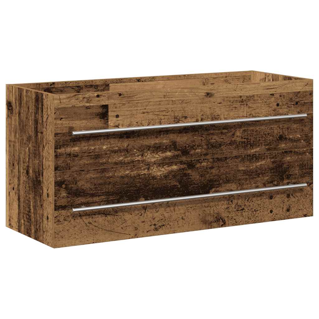 washbasin base cabinet old wood look 100x38.5x48 cm