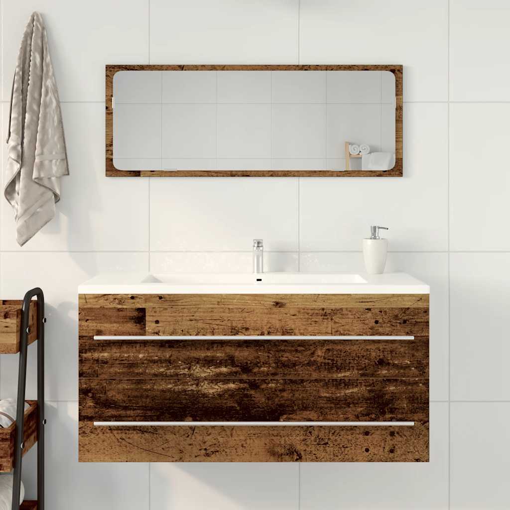 washbasin base cabinet old wood look 100x38.5x48 cm