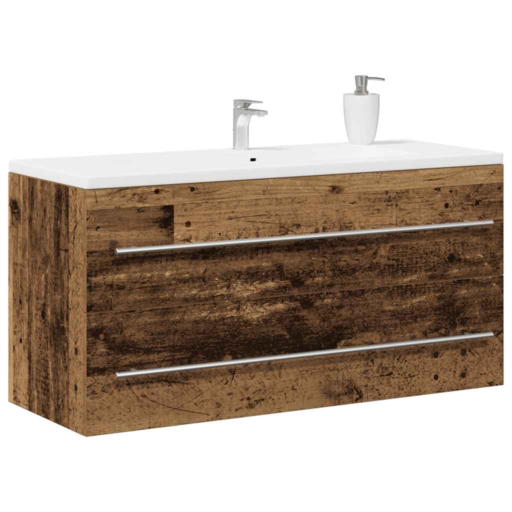 washbasin base cabinet old wood look 100x38.5x48 cm