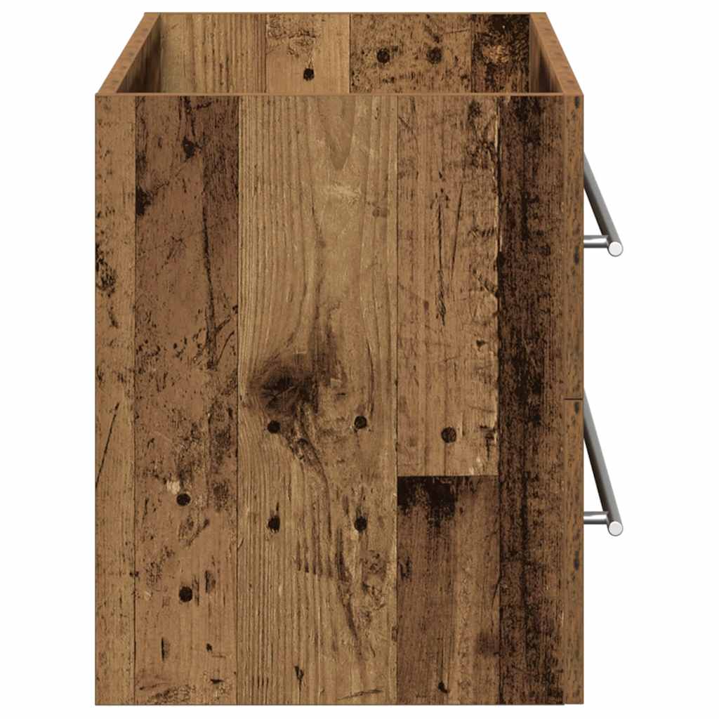 washbasin base cabinet old wood look 100x38.5x48 cm