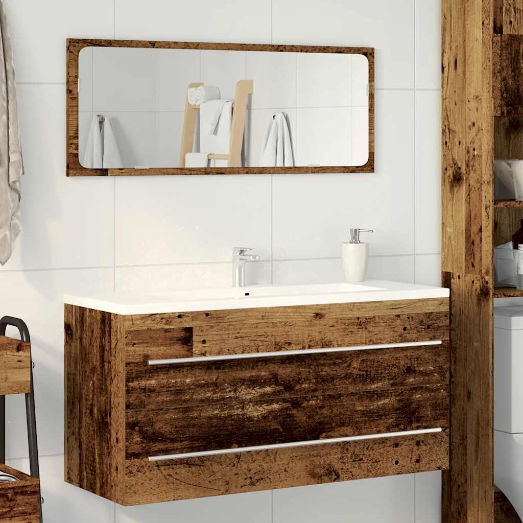 washbasin base cabinet old wood look 100x38.5x48 cm