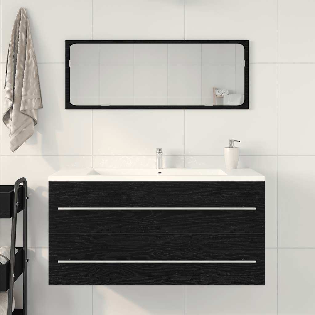 Washbasin Cabinet Black Oak Look 100x38.5x48 cm