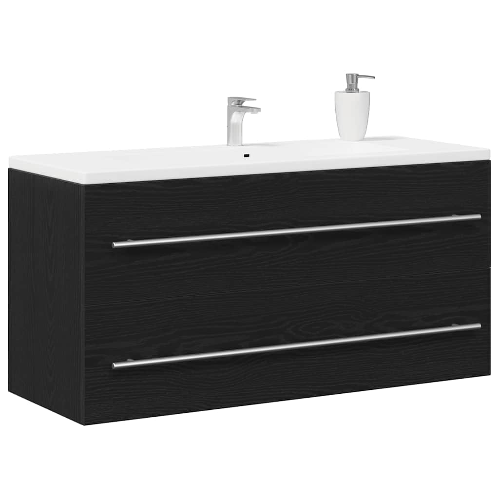 Washbasin Cabinet Black Oak Look 100x38.5x48 cm