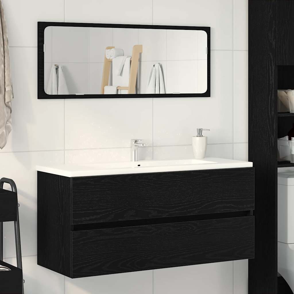 Washbasin Cabinet Black Oak Look 100x38.5x45 cm