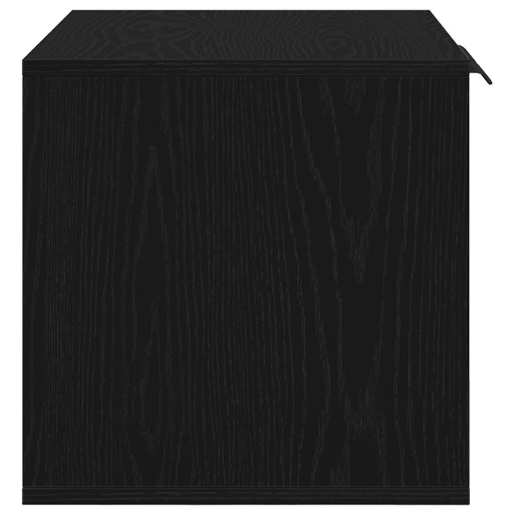 Cat Litter Box Black Oak Look 60x40x40 cm Wood Material