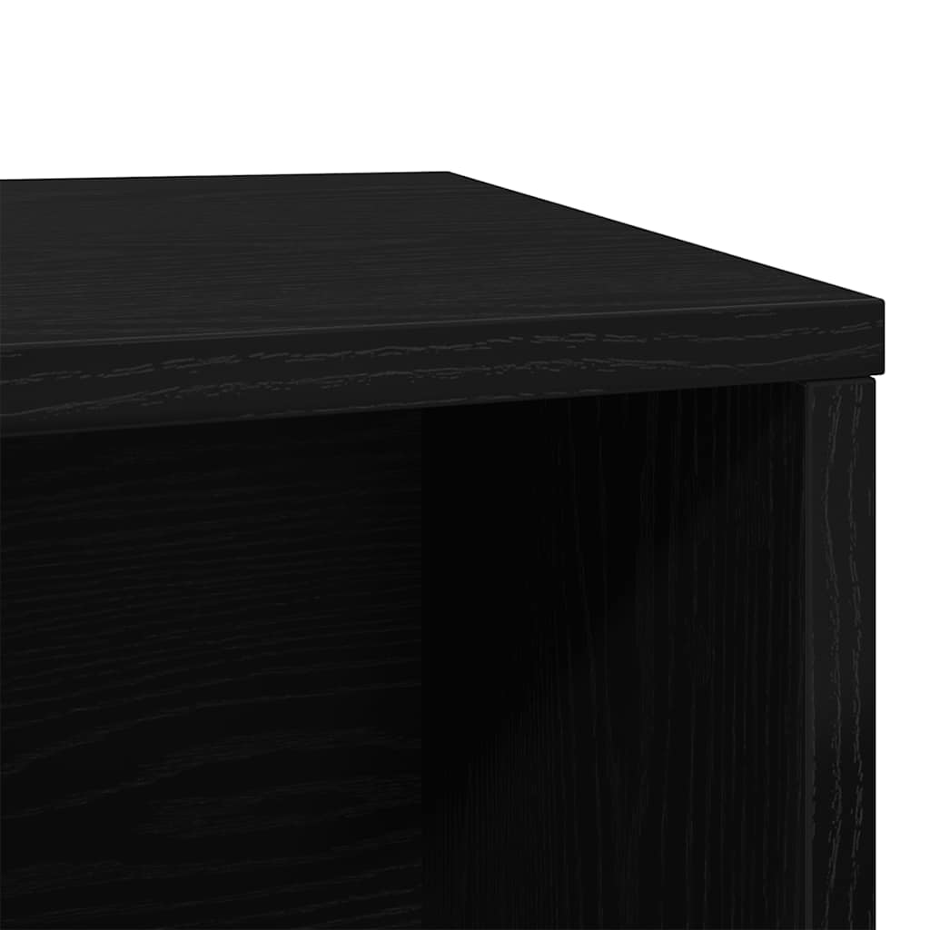 Cat Litter Box Black Oak Look 60x40x40 cm Wood Material