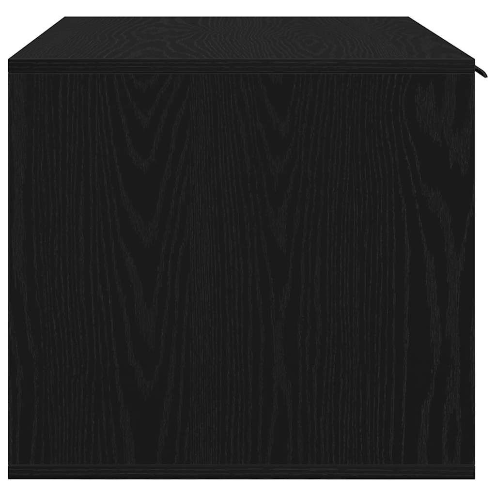 Cat Litter Box Black Oak Look 80x50x45 cm Wood Material